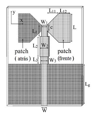 Equações de projeto de antenas bow-tie podem ser encontradas em RAHIM et al. (2005) e SIAKAVARA (2011). Modificações das antenas bow-tie produziram resultados que se adequam à faixa UWB (do ingl.
