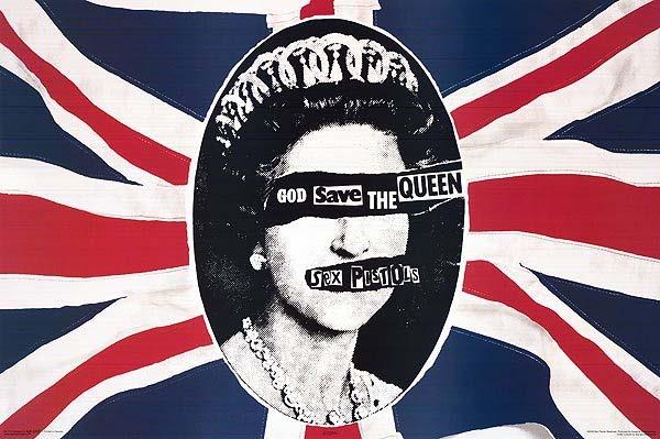 Para simplificar, um dos principais ícones do movimento, é a imagem da Rainha Elisabeth II, na capa do disco da banda Sex Pistols, com um alfinete no