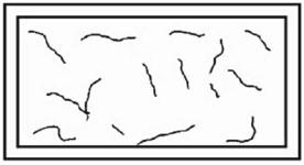 45 Em planos com espessura constante as fissuras tendem a se distribuir de maneira uniforme e dispersa, sem orientação preferencial, como mostrado na Figura 18, (SOUZA; RIPPER, 1998).