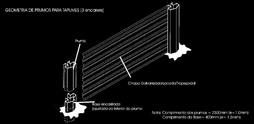 Tapumes para Obra Chapa Trapezoidal (MT-32) Galvanizada e Pré Pintada /