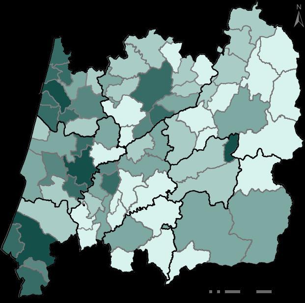 Taxa bruta de natalidade (/1 hab) EVOLUÇÃO DA TAXA BRUTA DE NATALIDADE (/1 HABITANTES), 1996-216 DISTRIBUIÇÃO ESPACIAL DA TAXA BRUTA DE NATALIDADE (/1 HABITANTES) NOS CONCELHOS DA REGIÃO DE SAÚDE DO