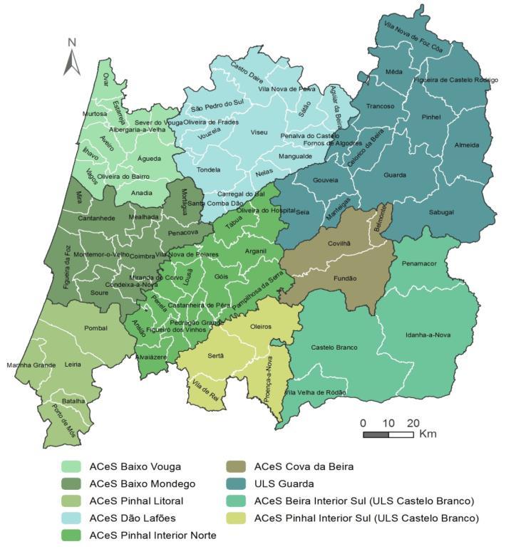 O Perfil Regional de Saúde foi desenvolvido no âmbito dos Observatórios Regionais de Saúde dos Departamentos de Saúde Pública das cinco Administrações Regionais de Saúde de Portugal Continental,