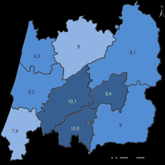 DISTRIBUIÇÃO ESPACIAL DA PROPORÇÃO DE INSCRITOS () POR DIAGNÓSTICO ATIVO NOS ACES/ULS DA REGIÃO DE SAÚDE DO CENTRO, AMBOS OS SEXOS, DEZEMBRO 216