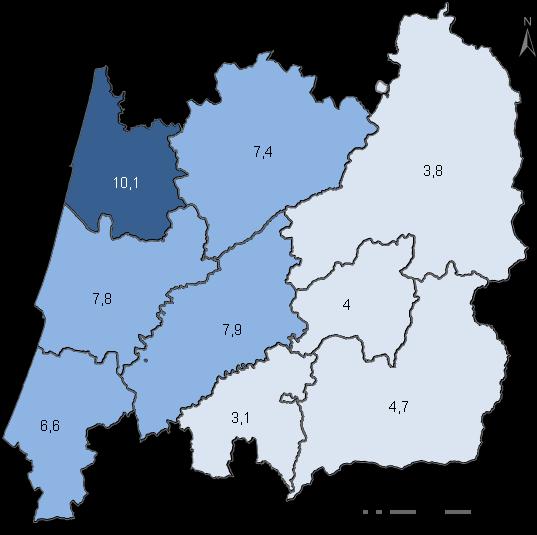 8,1-9,8 8,6-1,6 12,9-14,6 6-8 9,9-13,3 Fonte : Observatórios Regionais de Saúde (dados: SIARS) O intervalo de valores usado nos mapas tem em