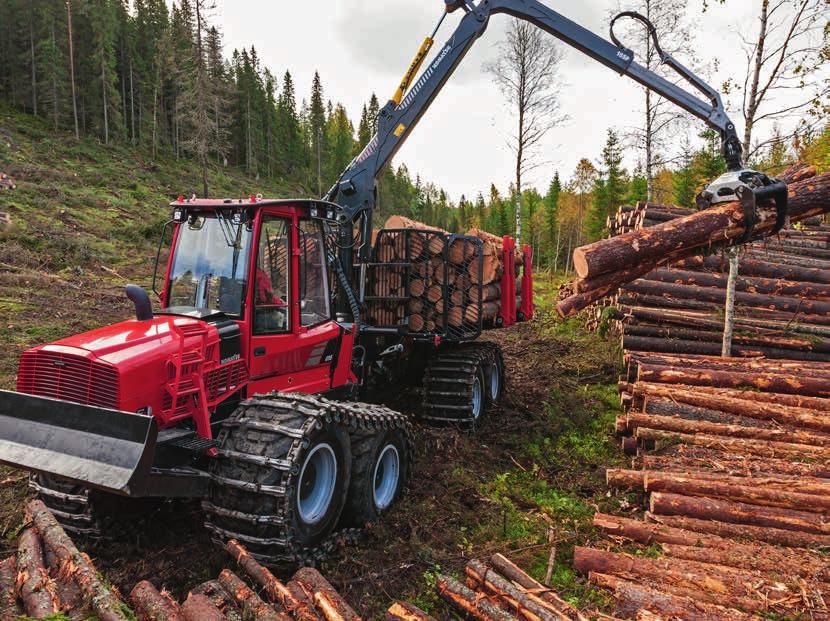 895 O guindaste é um dos componentes mais essenciais do trator florestal e é muito importante para a produtividade.