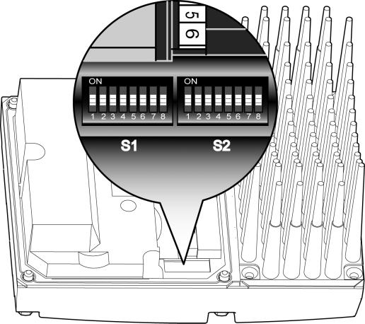 7 I 0 Colocação em funcionamento Descrição dos elementos de comando Micro-interruptores S1 e S2: 58106AXX Micro-interruptor S1: S1 1 2 3 4 5 Significado Endereço RS-485 2 0 2 1 2 2 2 3 Protecçã o do