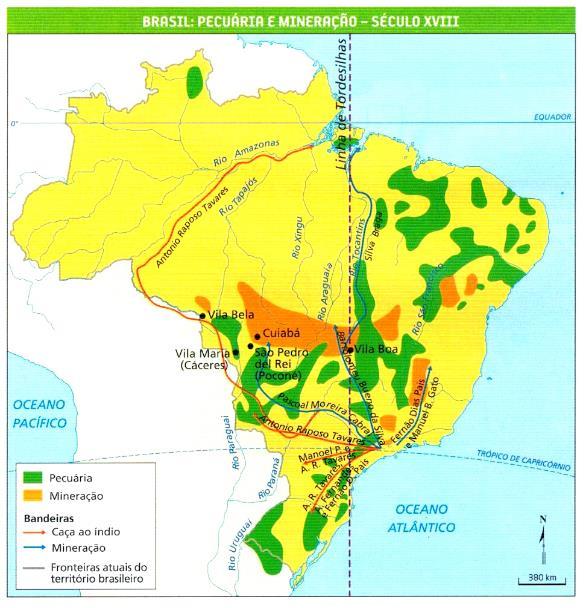 Centro Oeste: expansão e povoamento Séc.XVII Séc.XVIII Séc.