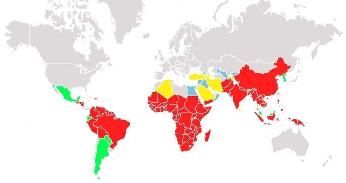 Capítulo 1. Introdução 1.3.EPIDEMIOLOGIA DA MALÁRIA A malária é considerada pela OMS endémica em 104 países do mundo (Figura 2).