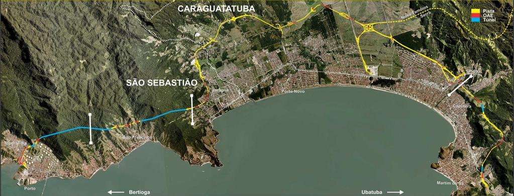 Nova Tamoios Contornos Implantação Lote 2 18,4 Km Lote 4 4,3 Km Lote 3 5,0 Km Lote 1 6,2