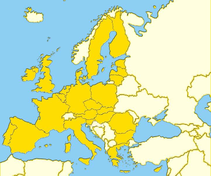 Os países da UE 1. Bélgica (Bruxelas) 2. Bulgária (Sófia) Imaginar 3. República Checa (Praga) 4. Dinamarca (Copenhaga) 5. Alemanha (Berlim) 6. Estónia (Tallin) 26 25 7.