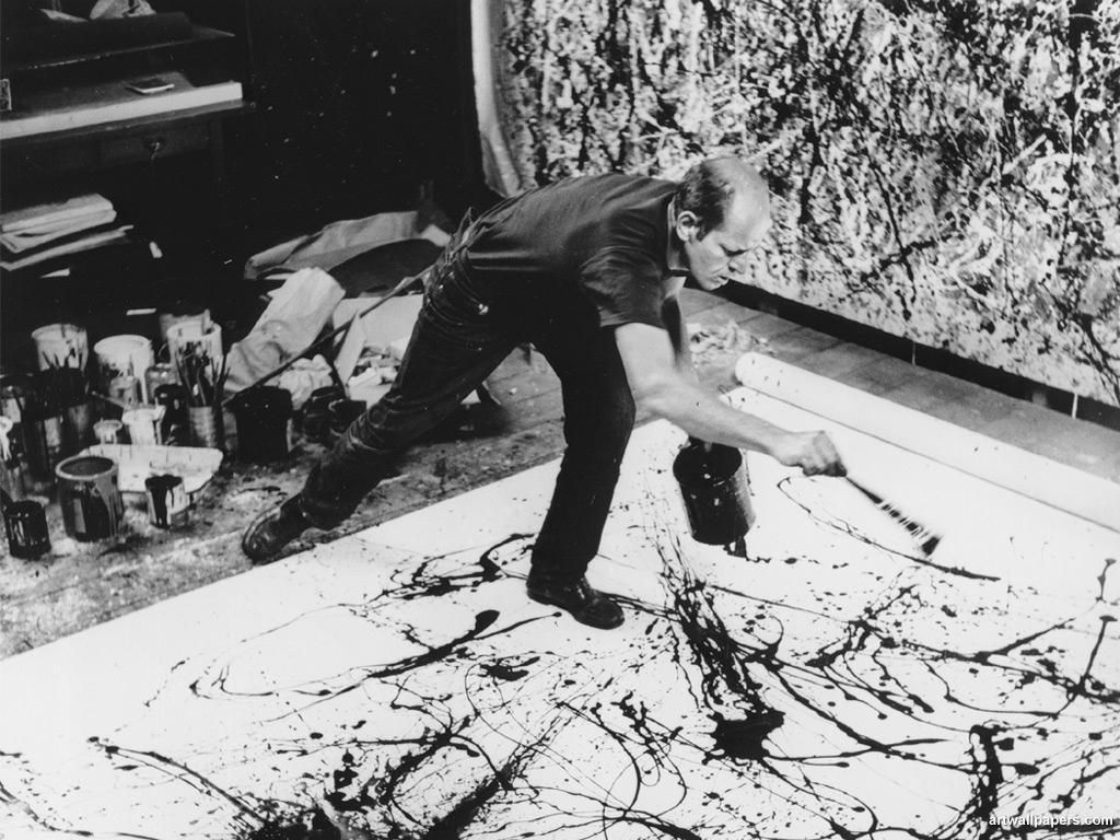 Jackson Pollock pintava no chão,