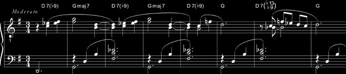 Os compassos iniciais de Imagina, com arranjo de Paulo Jobim, são mostrados na Fig. 1 (observam-se também, nessa figura, a indicação dos acordes feita pelo próprio arranjador).