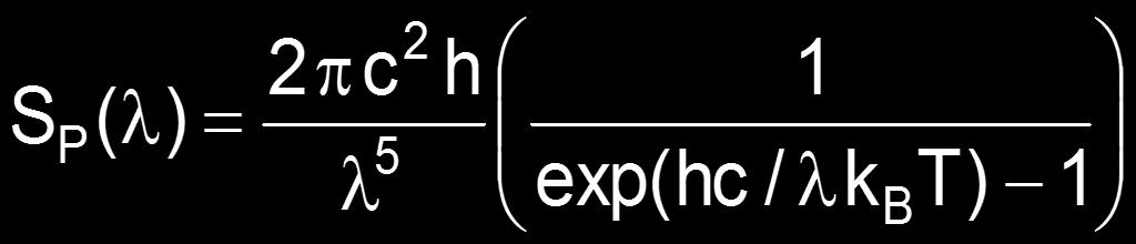 A radiação do corpo negro Planck postulou a expressão (lei da radiação de Planck): Comparando esta expressão