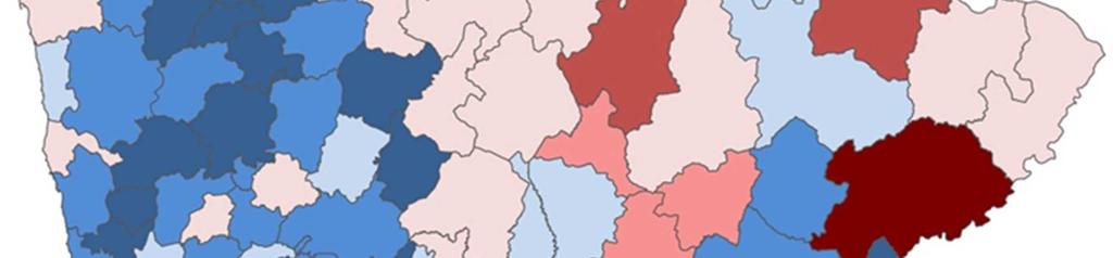 8 Contributos concelhios para a variação homóloga do Desemprego Registado (IEFP) na Região do Norte 2º º trimestre de 2016 1 % Contributos concelhios com variação -1 % - -3 % - -5 % Vila Nova de Gaia