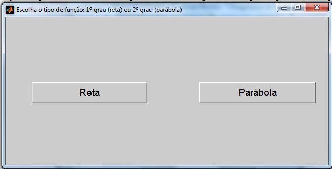 botão Prábol, fução e o gráfco serão mostrdos fgur 7, ver fgur 9. Fgur 8 - Tel pr escolh d fução, º ou º gru.