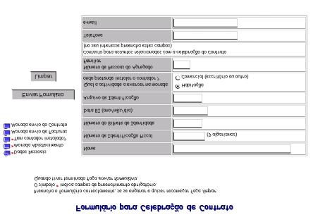 Figura - Parte do formulário para celebração de novos contratos. Os dados introduzidos são então validados utilizando rotinas JavaScript e enviados para a EPAL via internet.