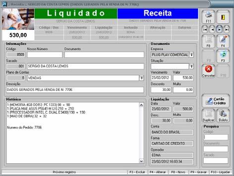 FINANCEIRO INTRODUÇÃO Gerenciament de flux de caixa pr empresa, receitas e despesas cm emissã de recib, centr de cust cm plan de cntas, cnciliaçã bancária de sald entre cntas, transferência entre