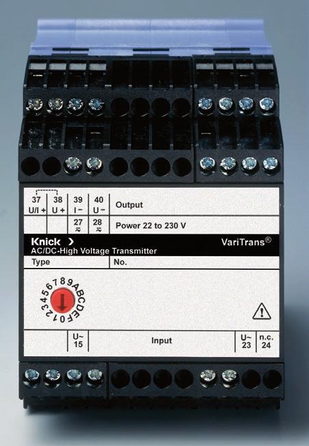 2. VariTrans P 42000 TRMS Transmissor universal de alta tensão CA/CC para sinais de entrada CA senoidais e nãosenoidais na faixa de 10 a 3600 V.