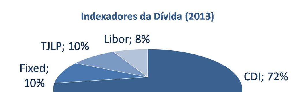 5. Endividamento e Capital de Giro: A dívida bruta ao final de 2013 totalizou R$749 milhões, um aumento de cerca de 6% em relação ao saldo final de 2012, quando foi de R$704 milhões.