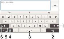 Digitando texto Teclado virtual Você pode digitar texto com o teclado QWERTY virtual tocando rapidamente em cada letra individualmente ou usar o recurso de Escrita com gestos e deslizar o dedo de
