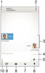 Troca de mensagens e bate-papo Lendo e enviando mensagens O aplicativo Mensagens mostra suas mensagens como conversas.