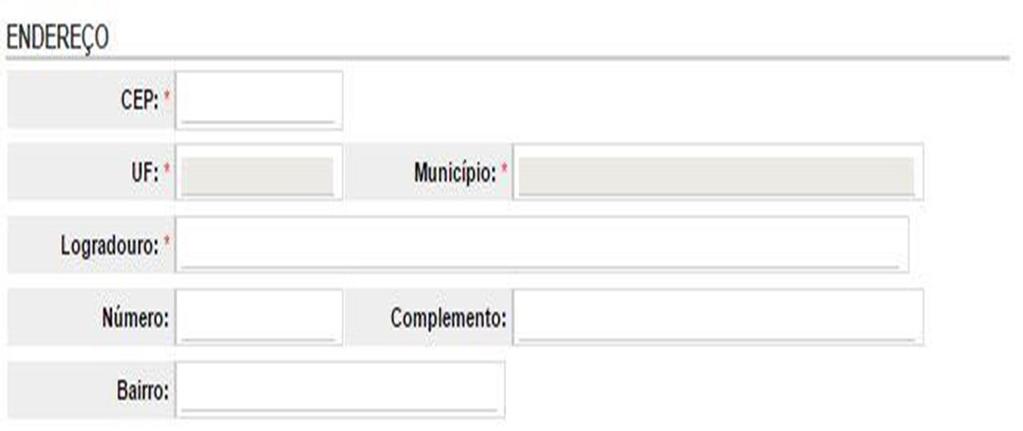 Inscrição Endereço A partir do CEP informado, o Sistema ENADE consulta os dados da Empresa Brasileira de