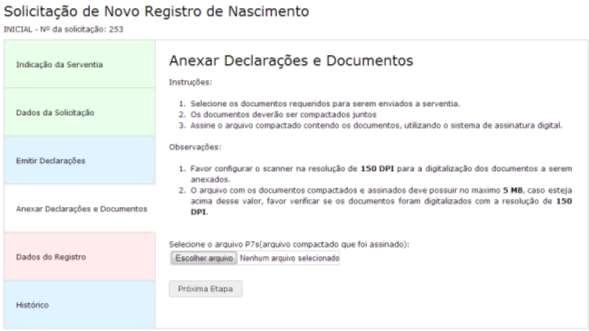 Emitir declarações Nesta parte do processo o preposto deverá imprimir os documentos para colher a assinatura do declarante.