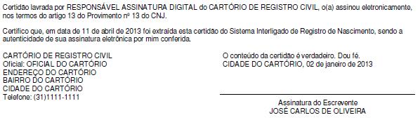 visualização da certidão a ser impressa 4.