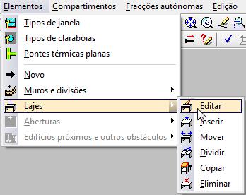 18 Cypeterm 2.3.5.2. Ajustar Permite mudar de posição muros e divisões (parede exterior, parede interior, muro sob a rasante ou divisão virtual) relativamente à linha de referência.