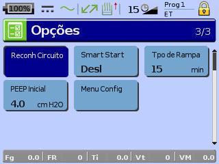 A tela de LCD A tela de LCD mostra os menus, telas de tratamento e o status dos alarmes.