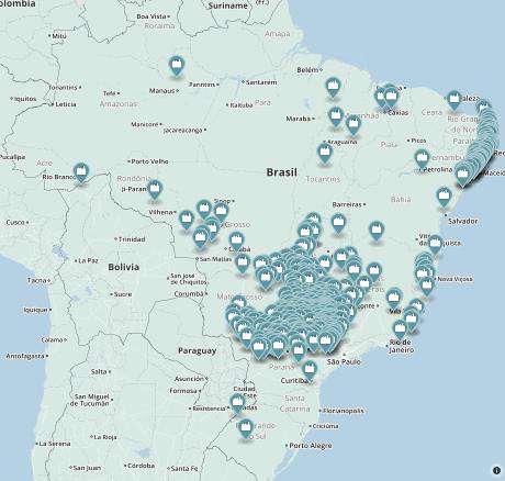 7.9 - Outras informações relevantes Mapa da produção de açúcar no Brasil Fonte: Nova Cana