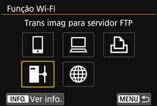 Alterar as Definições do Servidor FTP Altere as definições do servidor FTP especificadas na câmara.