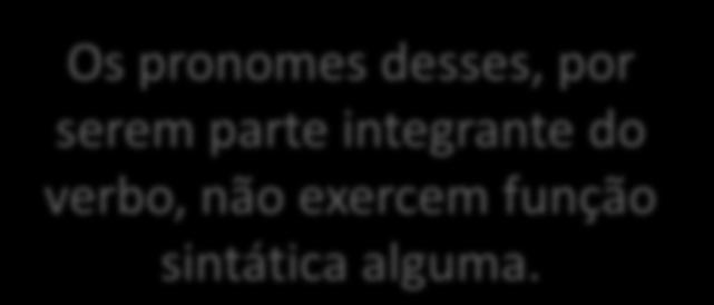 Essencialmente pronominais verbos que não podem ser conjugados sem a presença do pronome oblíquo átono com função de parte integrante do verbo.