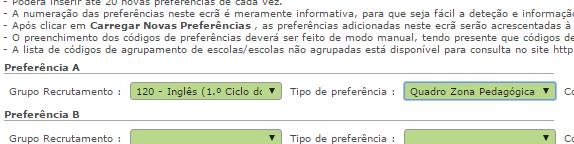 º 132/2012, de 27 de junho, na redação em vigor, e após submissão da candidatura eletrónica, não são admitidas quaisquer alterações às preferências inicialmente manifestadas.