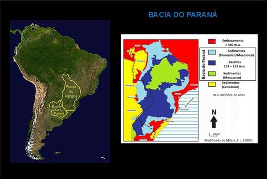 36 Figura 20 - Localização da Bacia Geológica do Paraná Fonte: Modificado de Milani (1997).