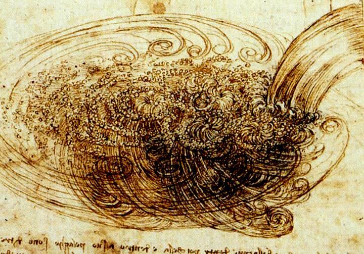 Turbulência Figura: Desenho de Leonardo da