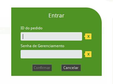 Informe o ID do pedido (informado no email recebido com instruções para emissão) e a senha de gerenciamento, criada no momento da compra do certificado.