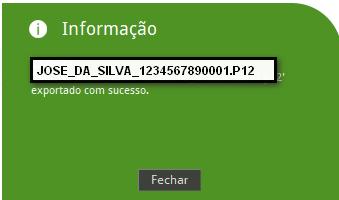 CASO NECESSITE IMPORTÁ-LO EM OUTRO COMPUTADOR, SERÁ SOLICITADA A SENHA