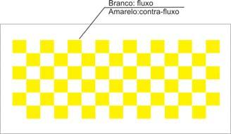 C: mínimo 1,00 m - Cor: amarela Exemplo de Aplicação: g) Marcação de Área de