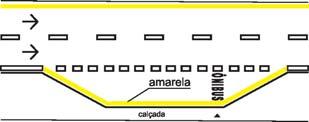 DA CALÇADA  DE ÔNIBUS EM FAIXA