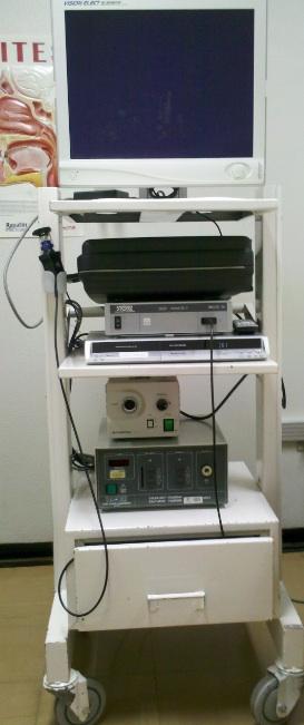58 Monitor de video Microcâmera Gravador de DVD Fonte de luz Figura 4. Torre com o instrumental utilizado para a fibronasolaringoscopia 6.6.2.