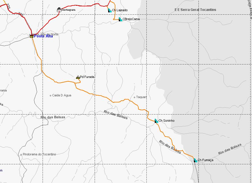 Dia-1 Pernoite em Ponte Alta ( pousada) (Estrada direção Pindorama) Morro da Pedra Furada ( 27 km + 5 km acesso ) Cachoeira do Soninho ( 65 km )