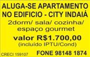 8135-9004 ALUGO Porto Novo apto. tipo kitnet/ térreo c/estac/ ót. local/ R$ 500,00 + condomínio/ Trtatar Telefone 9.