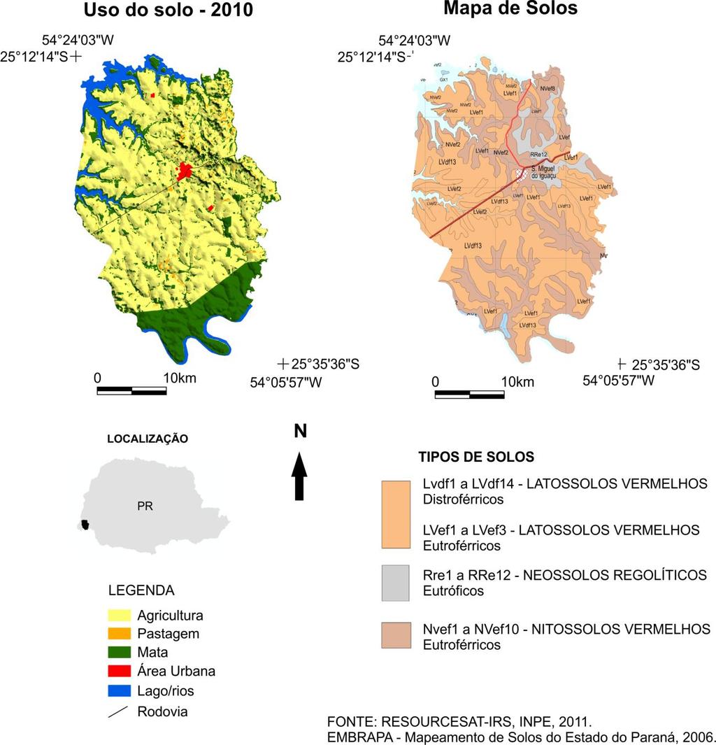 VERMELHOS Eutroférricos, conhecidos popularmente no Brasil como terra roxa. Já a pastagem ocupa os NEOSSOLOS REGOLÍTICOS eutróficos, estes solos têm em média 15 cm de profundidade (Figura 8).