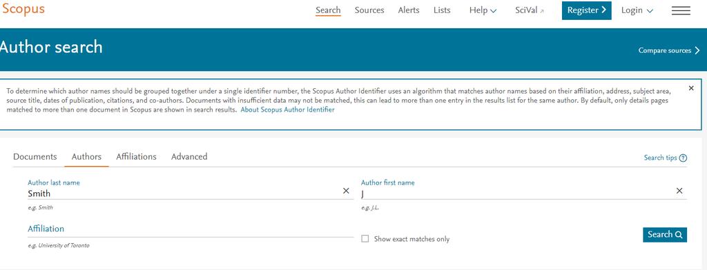 Busca na Scopus 7º passo: Pesquise sua produção na Base Scopus