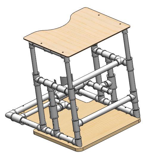 EQUIPAMENTO Figura 1 - Mesa Estabilizadora Figura 2 - Mesa Estabilizadora CONFECÇÃO MATERIAIS ENVOLVIDOS NA SUA FABRICAÇÃO Conexões Tê diâmetro 32 mm 2 Cotovelo diâmetro 32 mm 6 Tampão diâmetro 32 mm