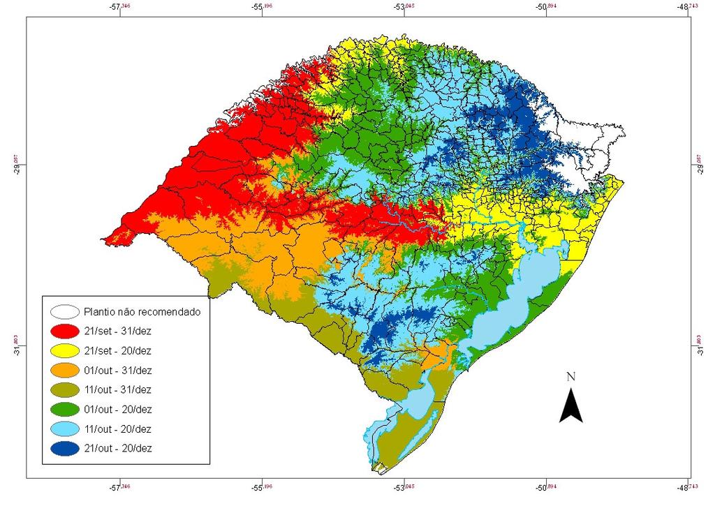 Zoneamento Agroclimático para Mamona no Rio Grande do Sul 27