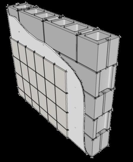 Envoltória Exemplo 3.3 Figura 3.6. Parede de blocos de concreto 2 furos, reboco e revestimento cerâmico, com U = 2,44 W/m²K.