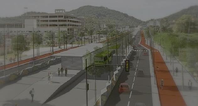 OBRA DO BRT DE FLORIANÓPOLIS, SANTA CATARINA Cliente: Prefeitura Municipal de Florianópolis Designação: Execução de obras do anel viário para corredor de transporte público coletivo trecho 1 segmento