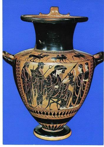 A PINTURA GREGA Os gregos pintaram painéis, paredes(afrescos) e vasos.